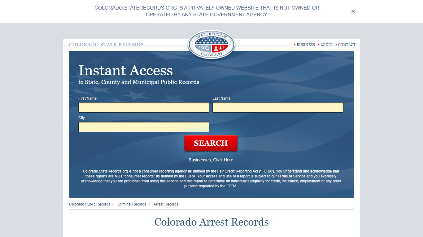 Colorado Arrest Records | StateRecords.org